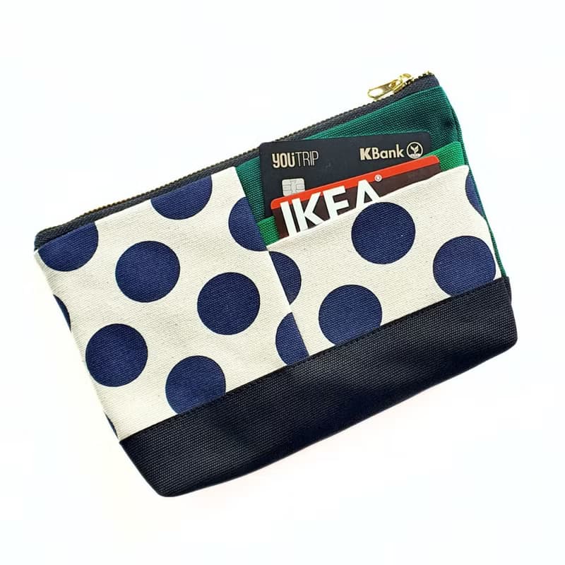 手拿包 Canvas pouch bag green color YKK zipper 化妝包/收納袋