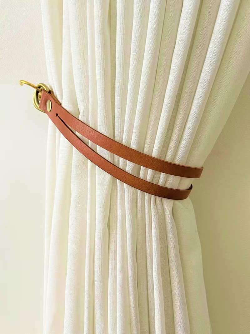 皮革窗簾綁帶//簡約主義//家居裝飾//窗簾//窗簾綁帶