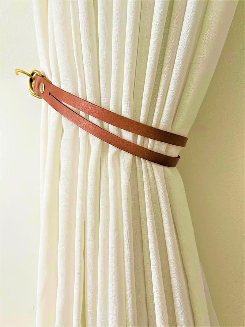 皮革窗簾綁帶//簡約主義//家居裝飾//窗簾//窗簾綁帶