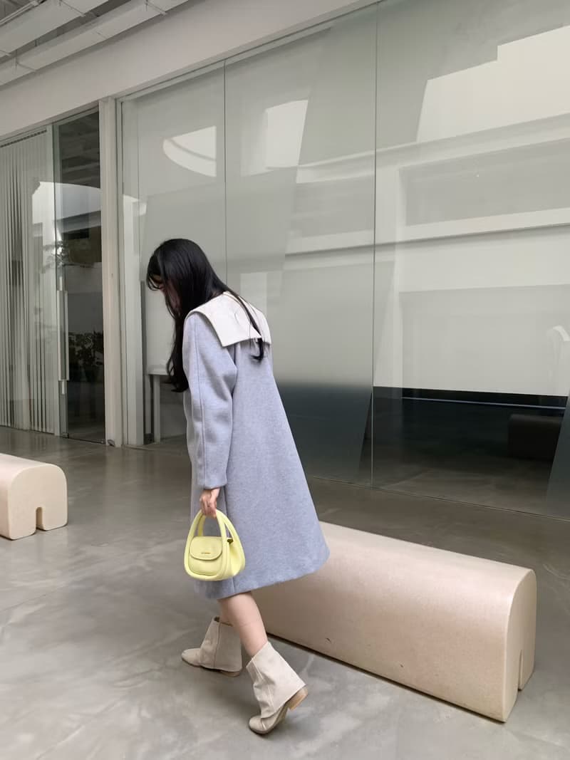 搭配小能手 白色毛呢蝴蝶結 疊穿可拆卸 假領披肩