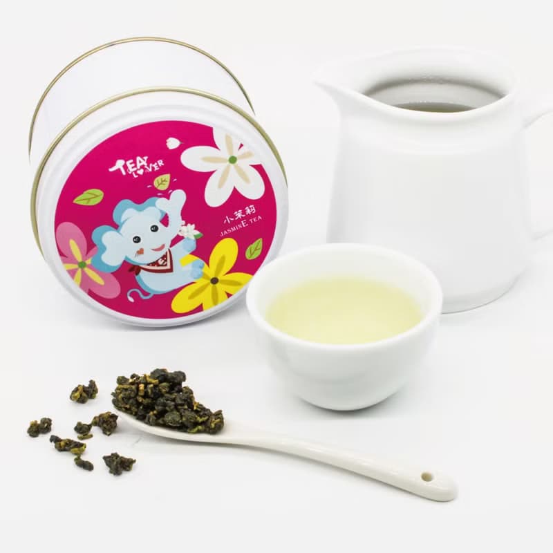 【茉莉花香】小茉莉青茶 原片茶葉風味茶 文創手繪設計茶葉禮盒