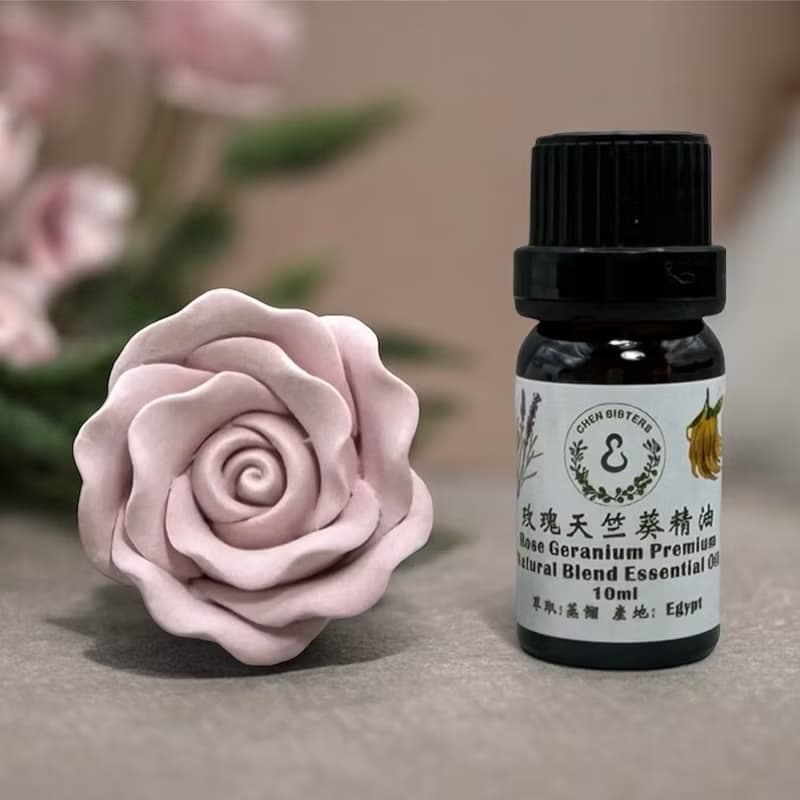 花香調精油 玫瑰天竺葵 100%單方純精油 10ml/50ml  贈精美擴香石