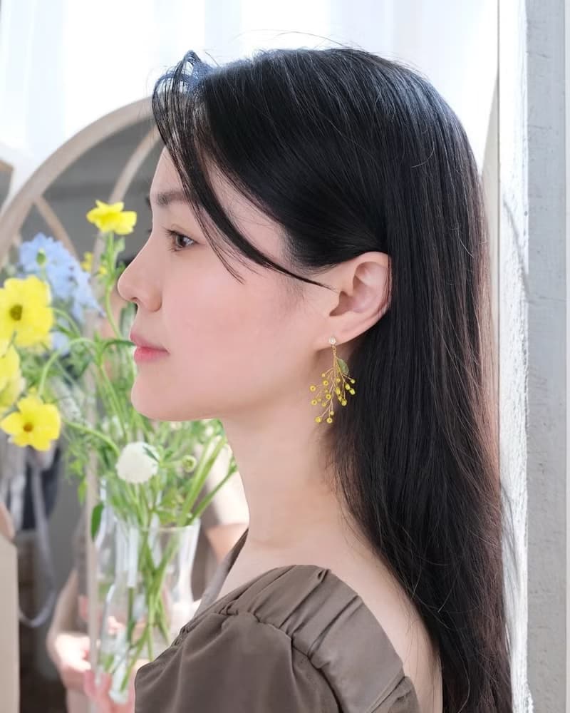 金合歡 春天氣息耳環