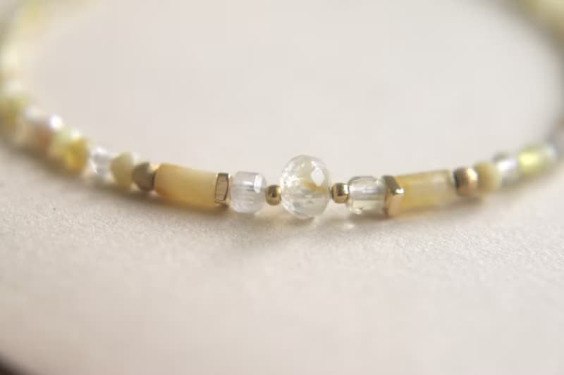 手鍊 黃水晶 黃澳寶 瑪瑙 - 滿足 -