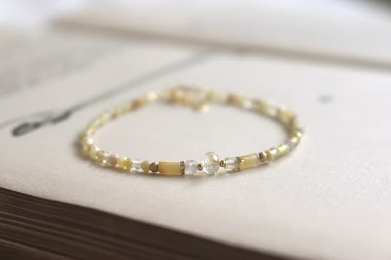 手鍊 黃水晶 黃澳寶 瑪瑙 - 滿足 -