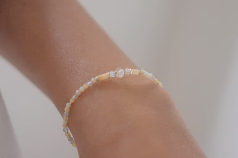 手鍊 黃水晶 黃澳寶 瑪瑙 - 滿足 -