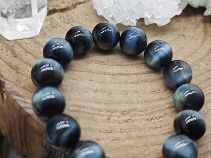 天然藍虎眼手串|強光感|拉絲感|願望之石|Tiger's eye blie