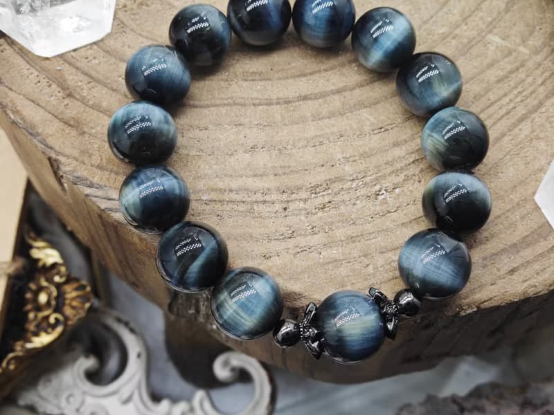 天然藍虎眼手串|強光感|拉絲感|願望之石|Tiger's eye blie