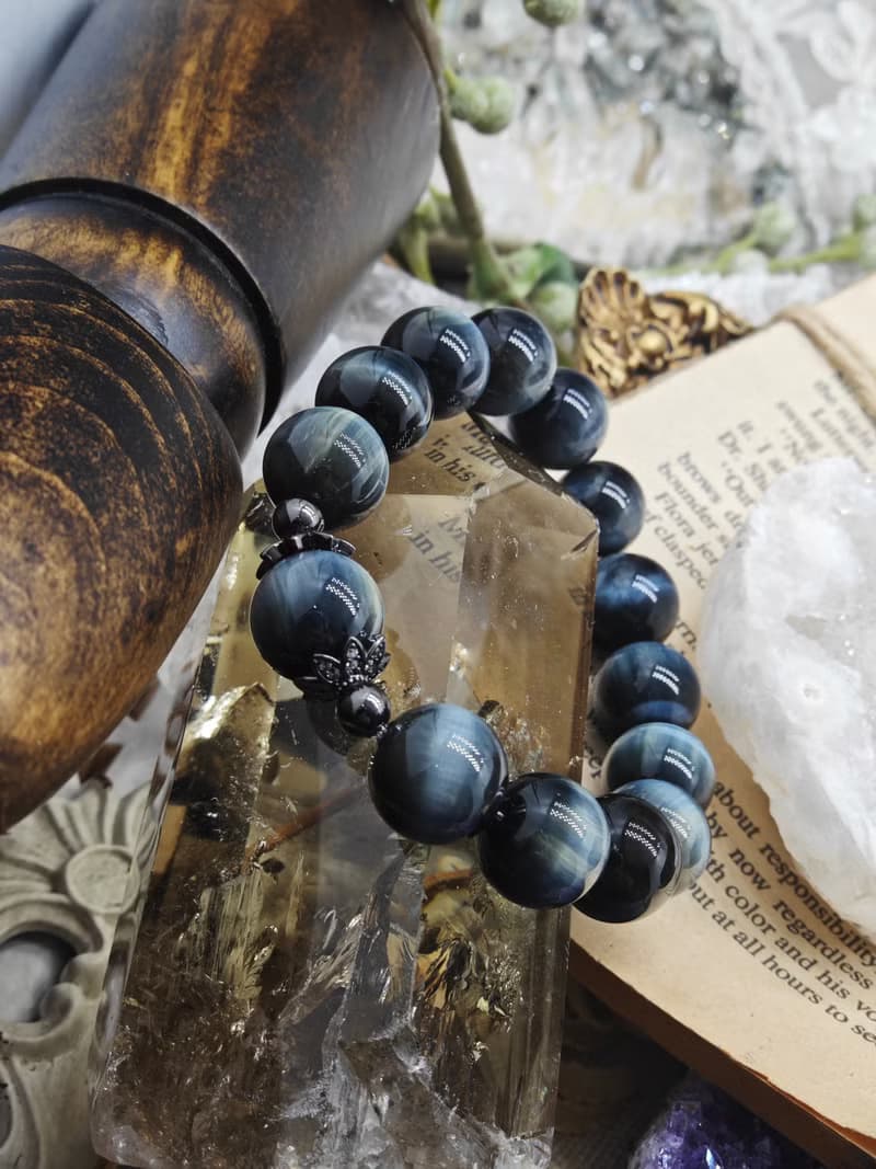 天然藍虎眼手串|強光感|拉絲感|願望之石|Tiger's eye blie