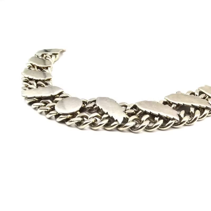 50s USA vintage silver leaf design bracelet