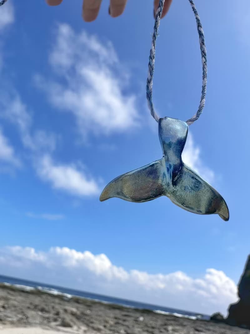 純鈦手工魚尾項鍊  • 海豚尾巴