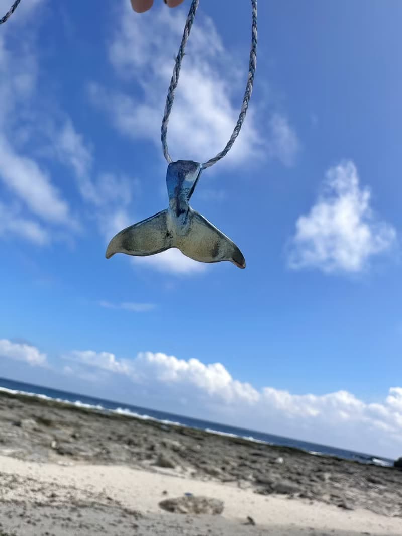 純鈦手工魚尾項鍊  • 海豚尾巴