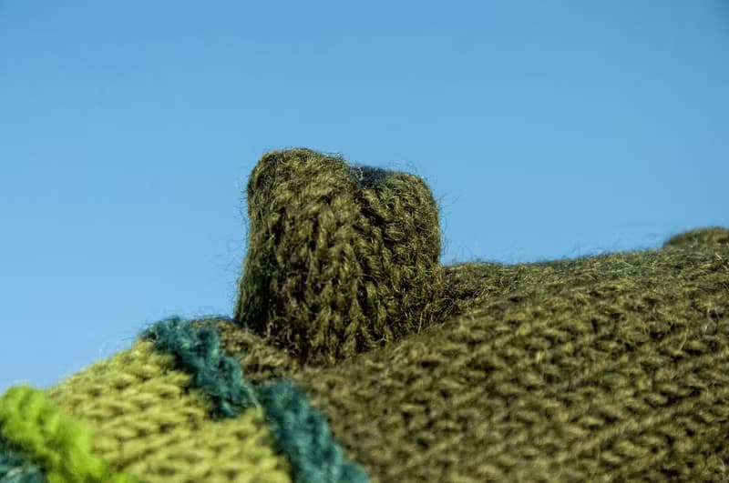 手織純羊毛針織手套/露趾手套/內刷毛手套/保暖手套-立體花朵刺繡