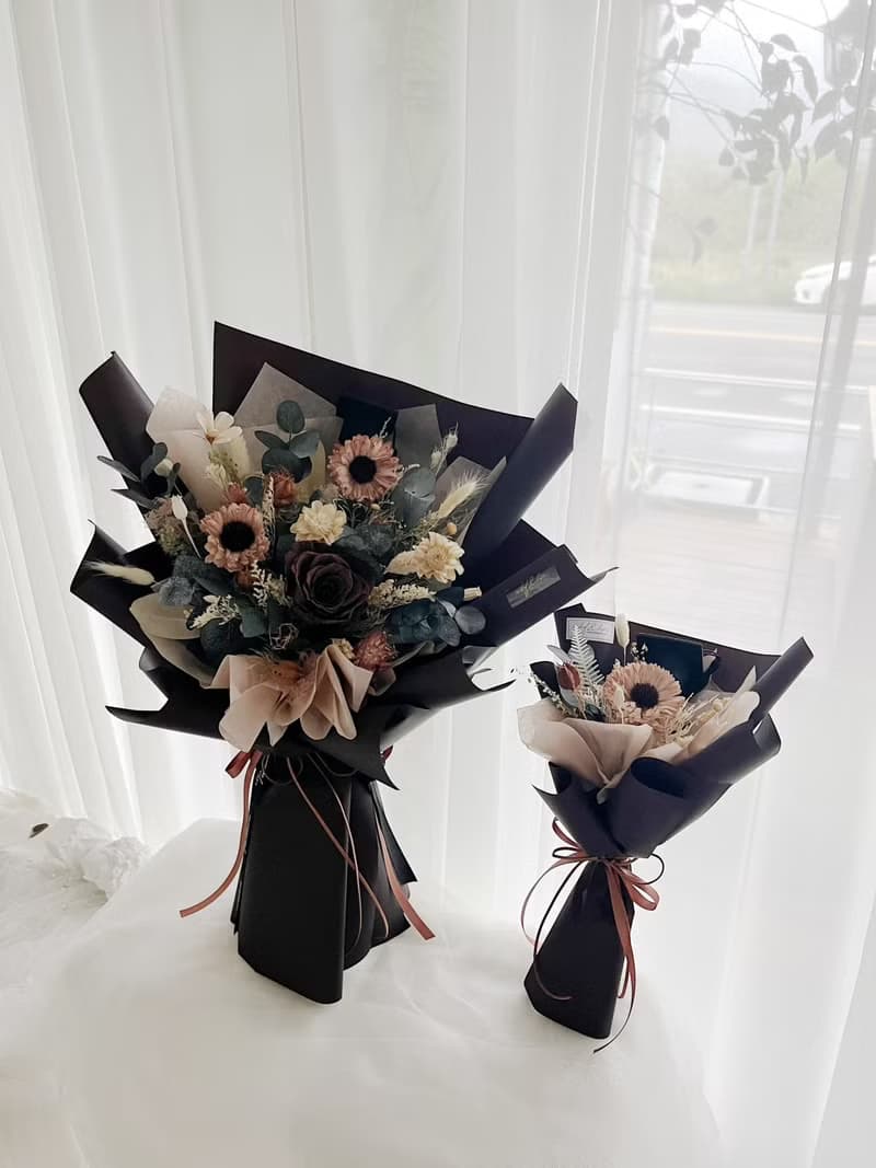 wbfxhm / 美拉德花束 煙燻巧克力乾燥花束 最美畢業花束