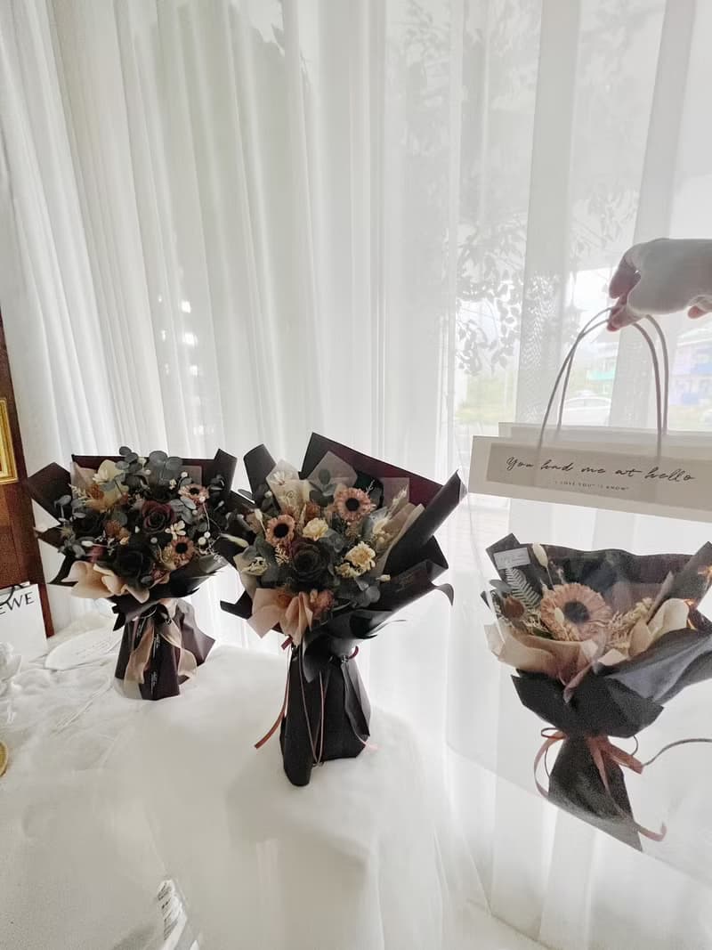wbfxhm / 美拉德花束 煙燻巧克力乾燥花束 最美畢業花束