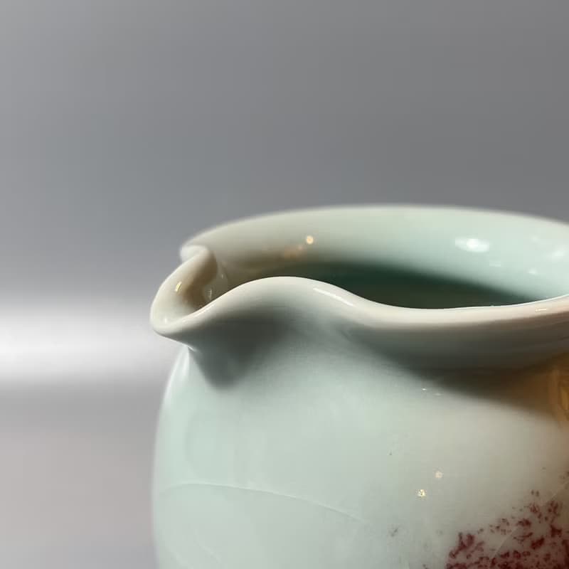 溫潤天青銅紅正把茶海 / 極品青瓷 / 小平凡手作