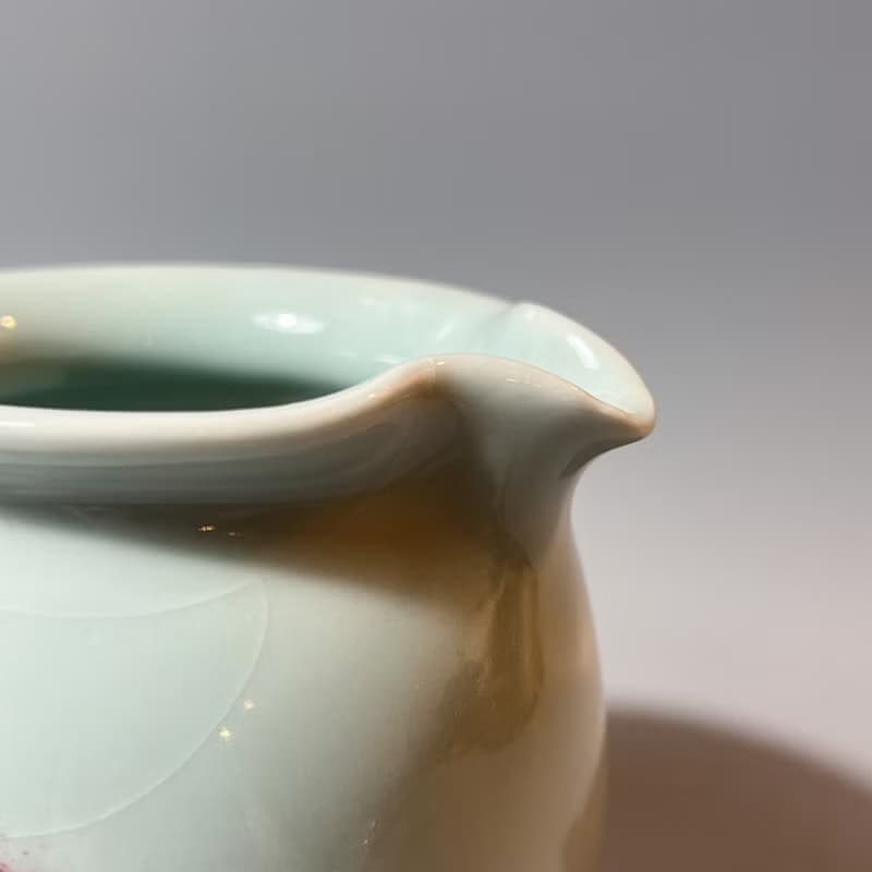 溫潤天青銅紅正把茶海 / 極品青瓷 / 小平凡手作