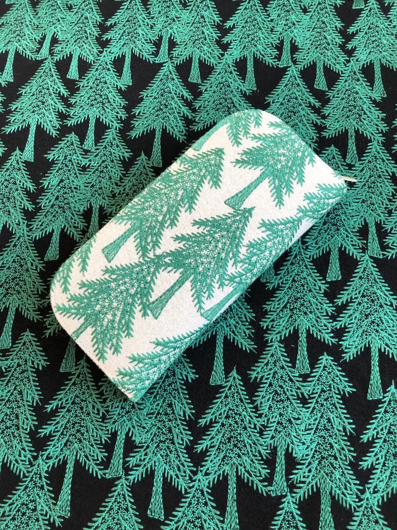 minä皆川 明刺繡亞麻【森-卡底】-長夾/皮夾/零錢包/禮物