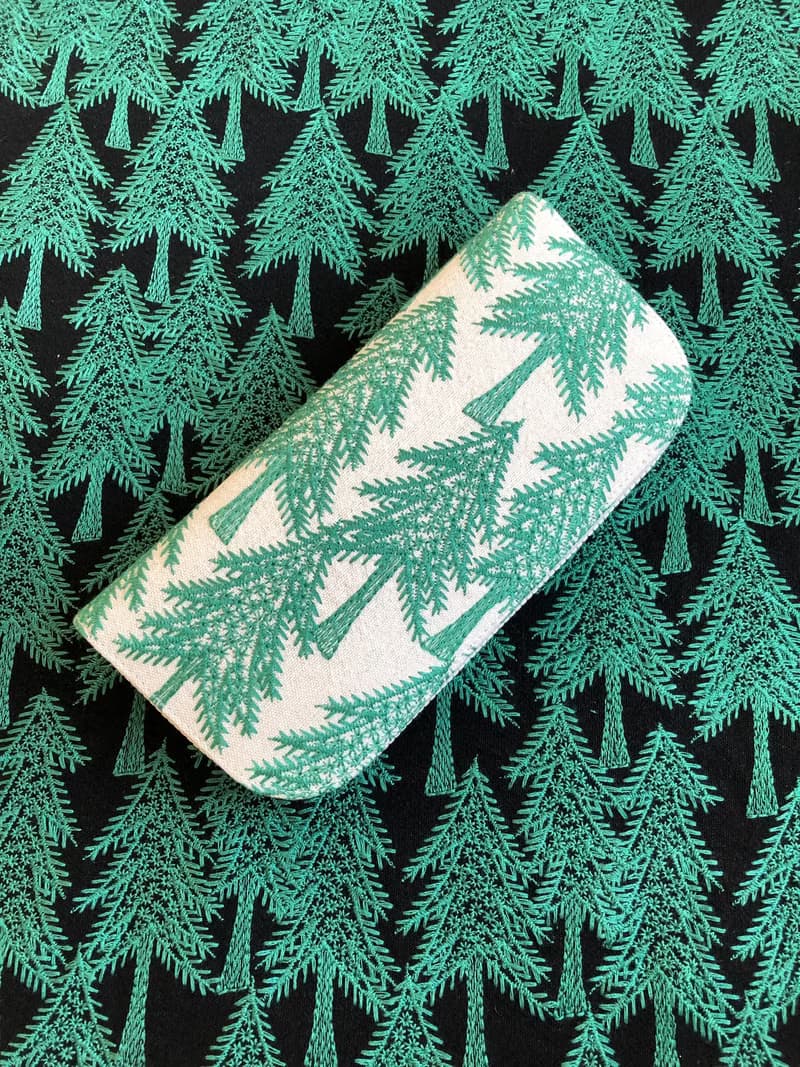 minä皆川 明刺繡亞麻【森-卡底】-長夾/皮夾/零錢包/禮物