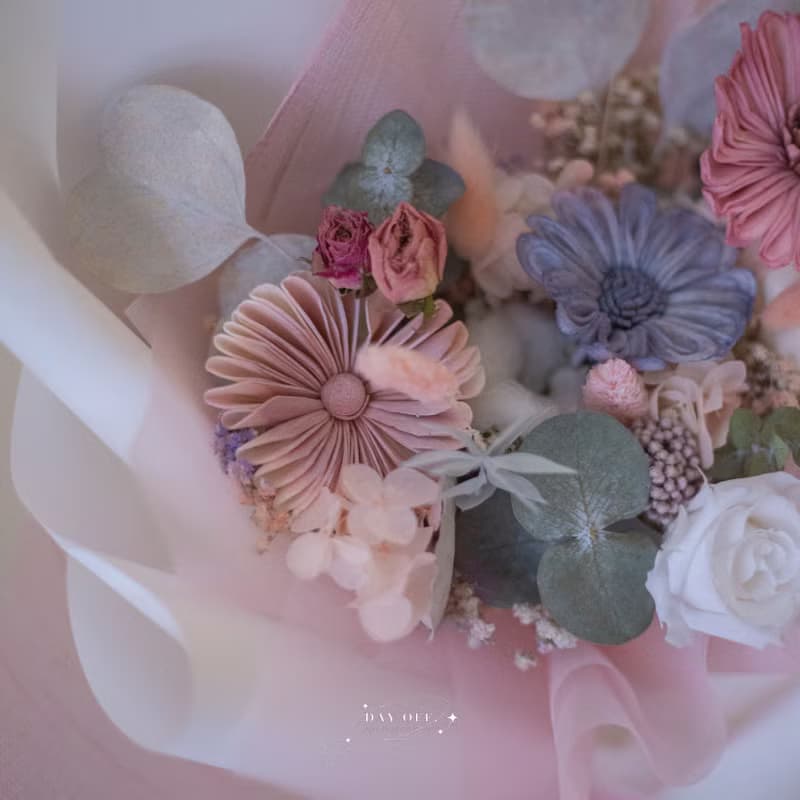 DAY OFF 畢業花束 畢業禮物 向日葵 太陽花 乾燥花束 永生花束