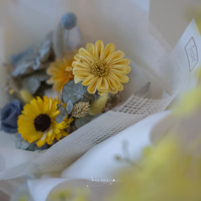 DAY OFF 畢業花束 畢業禮物 向日葵 太陽花 乾燥花束 永生花束