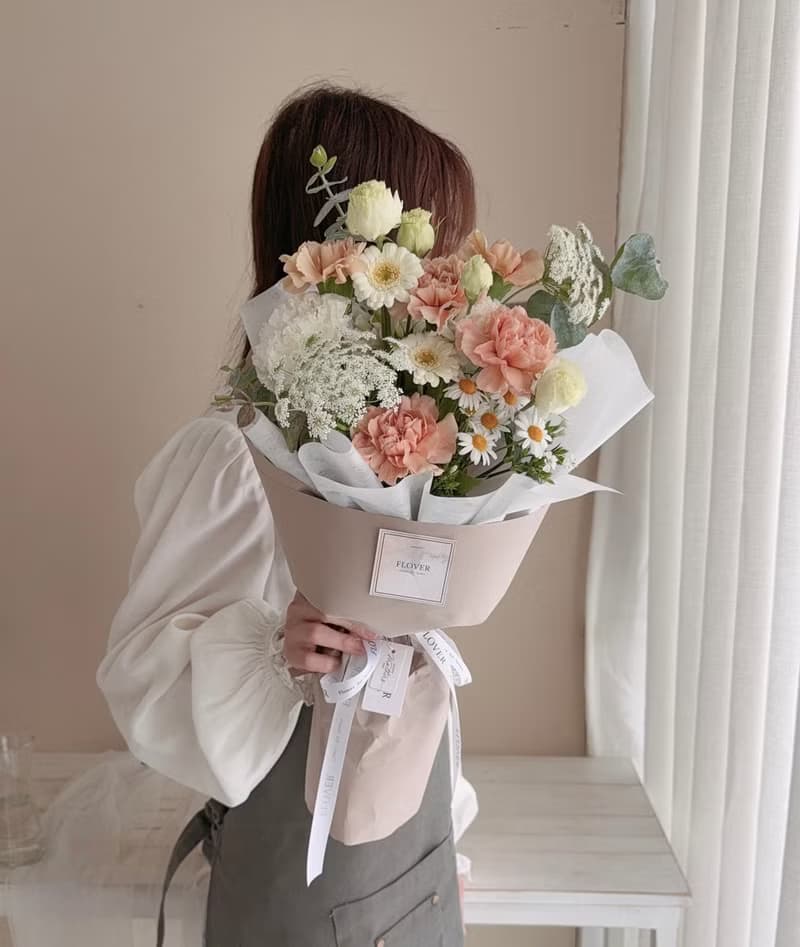 輕語系列 康乃馨鮮花花束