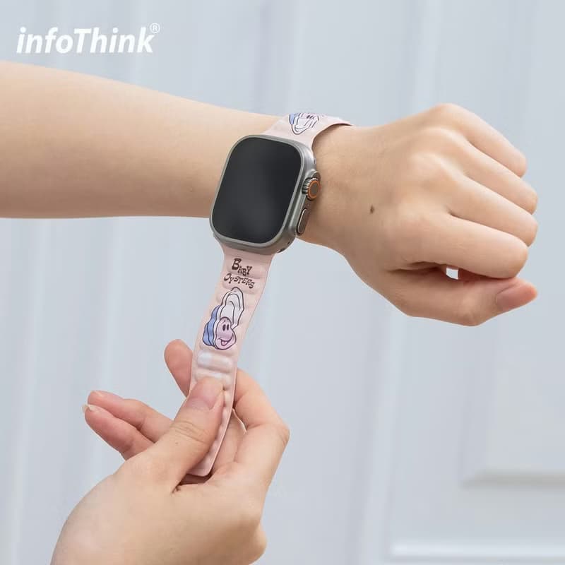 【新品上架】小牡蠣系列for Apple Watch 磁吸錶帶(粉)