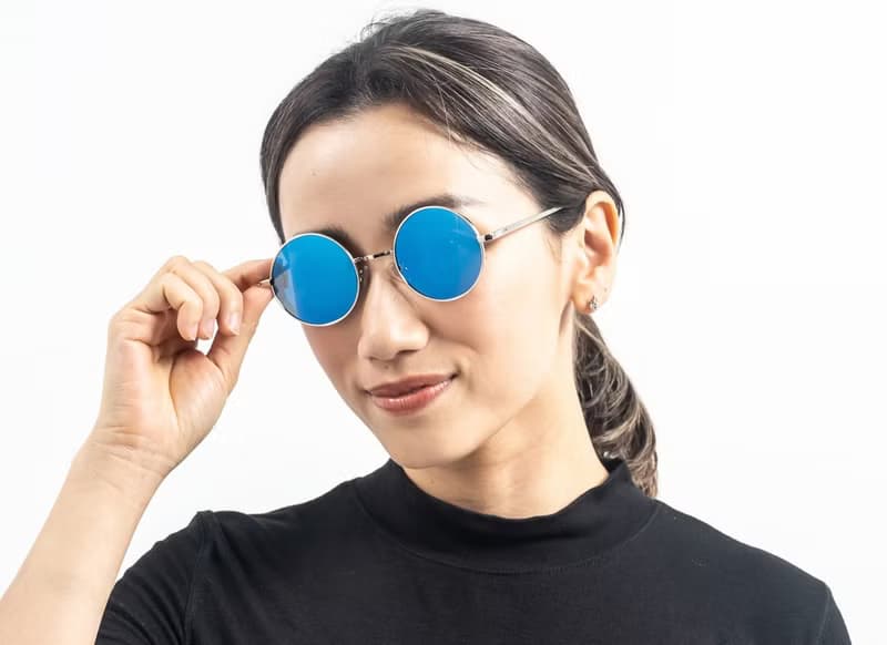 2is OriB 太陽眼鏡 偏光 復古圓框│藍U