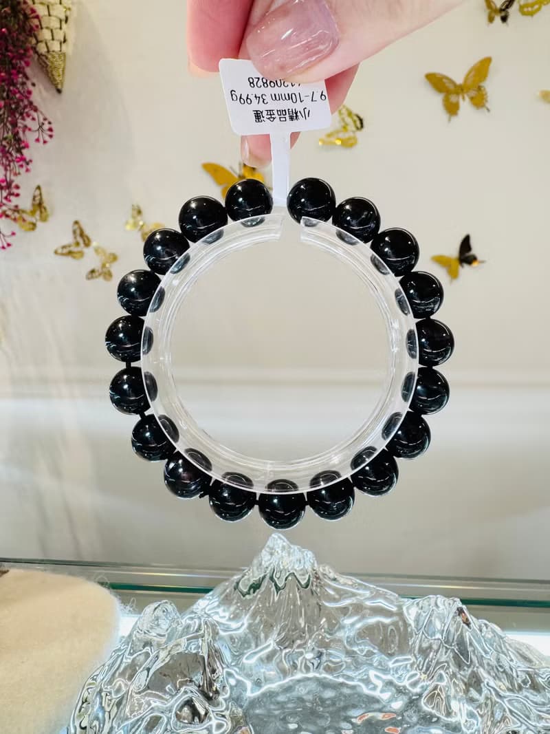 小精品閃閃金運石紫蘇輝石8.5-11mm吸引財富財運能量偏財