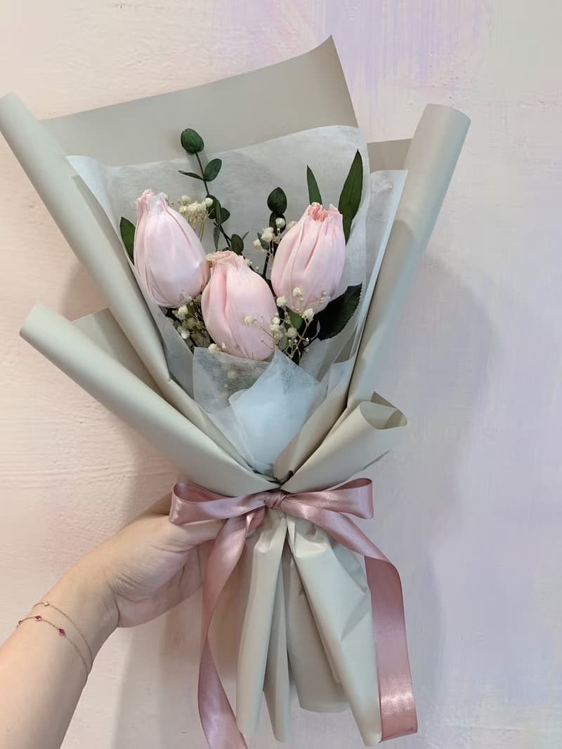 鬱金香擴香花束 附提袋卡片