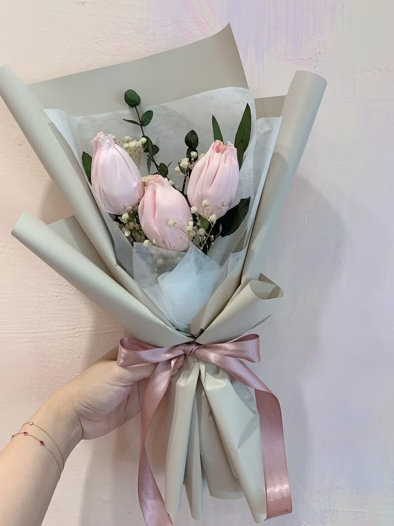 鬱金香擴香花束 附提袋卡片