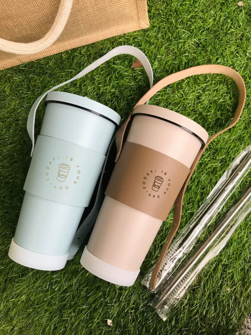 750ml不鏽鋼保冰保溫吸管杯/珍珠奶茶杯/環保杯/飲料袋/交換禮物