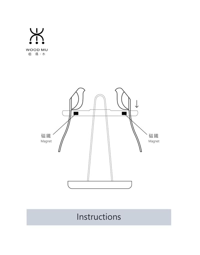 派對鳥叉系列-櫻桃玫瑰金 木質餐具家飾