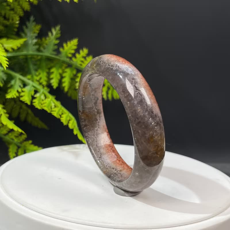 畢業級極光23水晶手鐲57MM 冰透星光彩虹閃片灰底聚寶盆 金牙能量