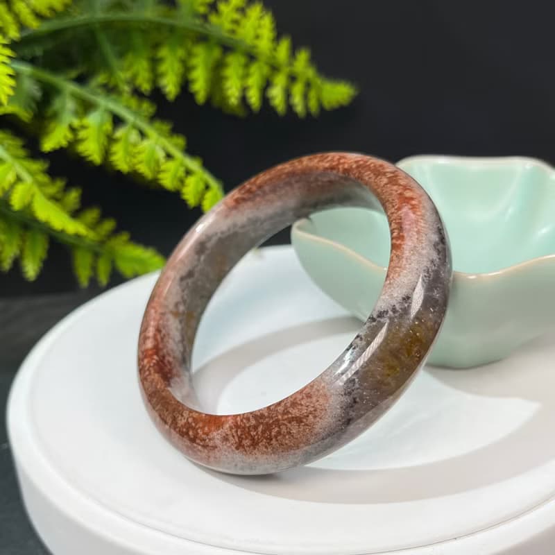 畢業級極光23水晶手鐲57MM 冰透星光彩虹閃片灰底聚寶盆 金牙能量