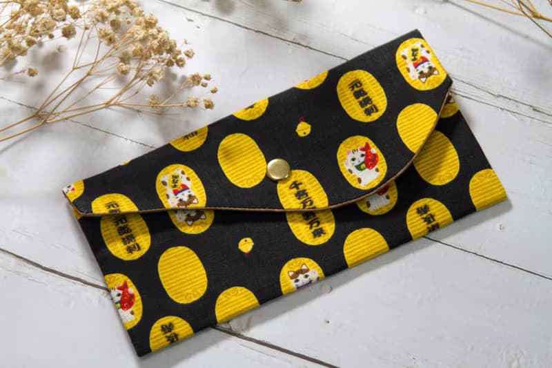 【Gi LAI】10*20Cm開運紅包袋 存摺袋-金幣招財貓