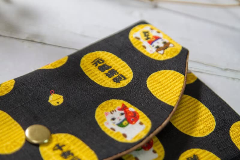 【Gi LAI】10*20Cm開運紅包袋 存摺袋-金幣招財貓