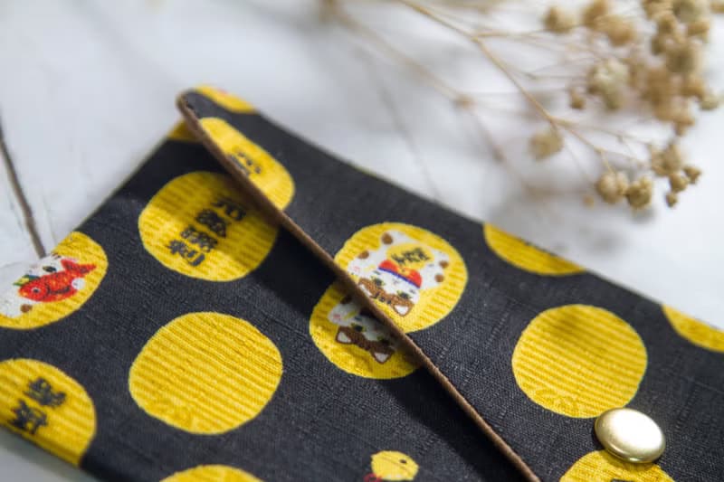 【Gi LAI】10*20Cm開運紅包袋 存摺袋-金幣招財貓