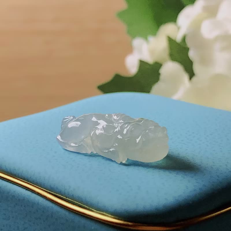 【招財神獸】冰種翡翠貔貅| 戒面| 裸石|天然緬甸玉翡翠A貨|送禮
