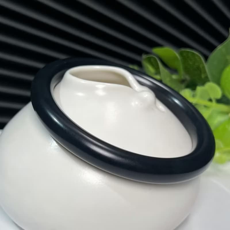 收藏級和田玉墨玉手鐲59MM 老料黑色羊脂玉手環 附證書 古意盎然