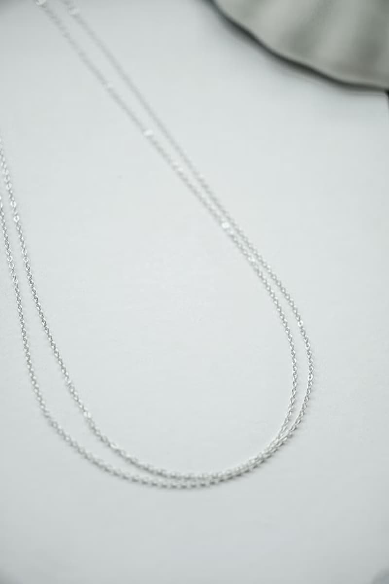 CABLE 無感細閃項鍊-單層/雙層 SV925/14KGF 1.3mm