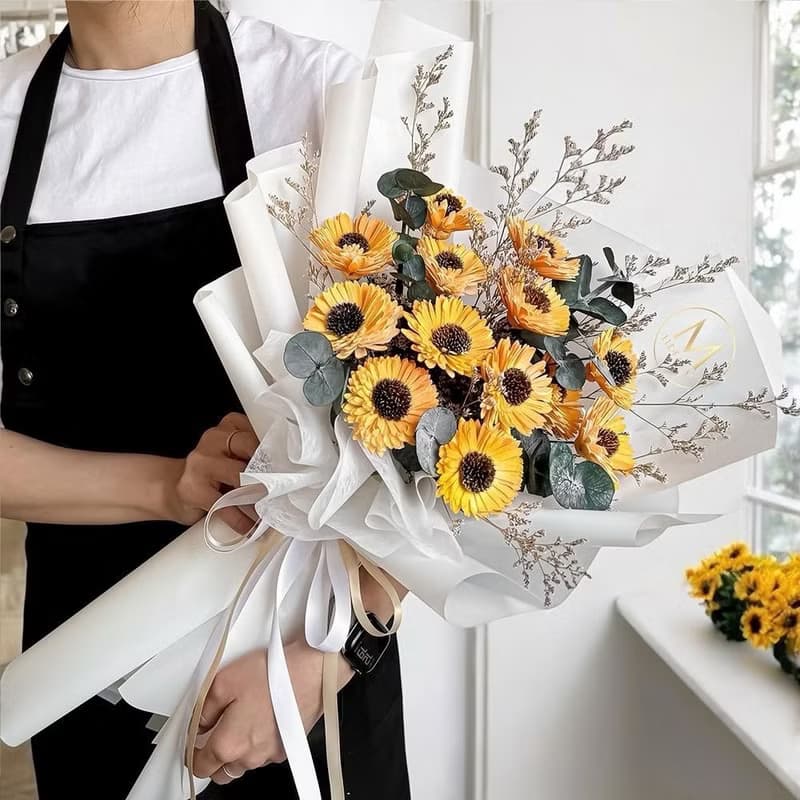 滿滿向日葵祝福擴香花束(贈送5ml香氛油)