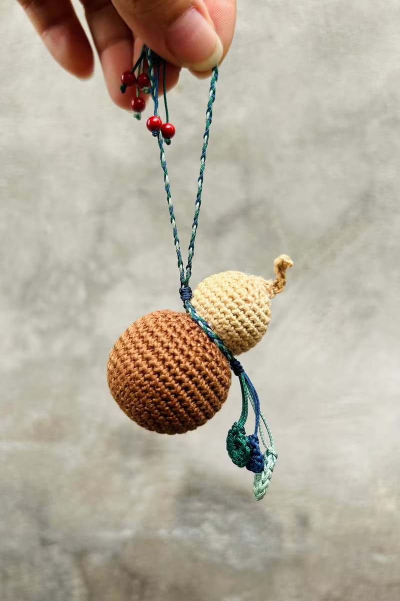 春秋手作 | 鉤織 雙色 葫蘆 掛飾 擴香 帝王砂 | 現貨 選色