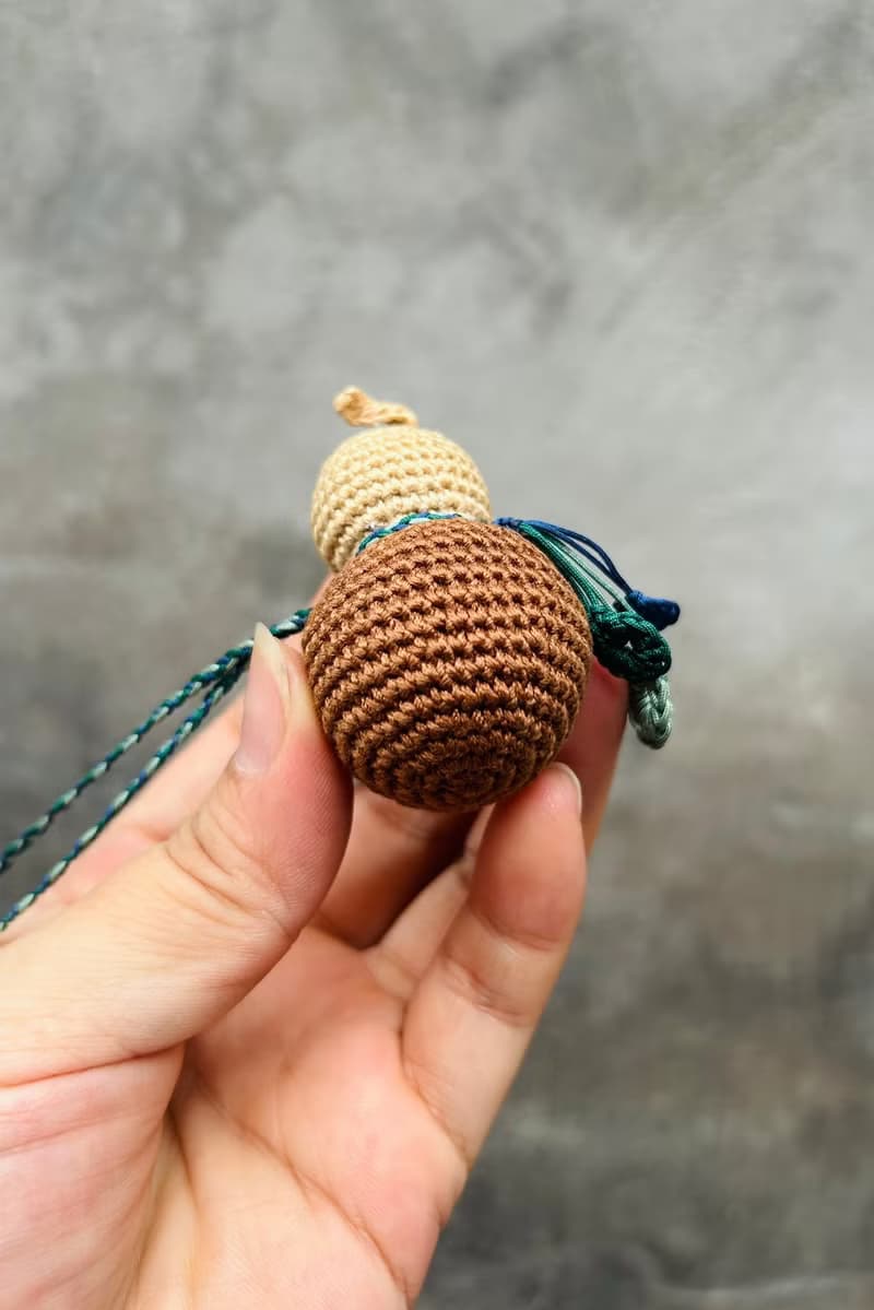 春秋手作 | 鉤織 雙色 葫蘆 掛飾 擴香 帝王砂 | 現貨 選色