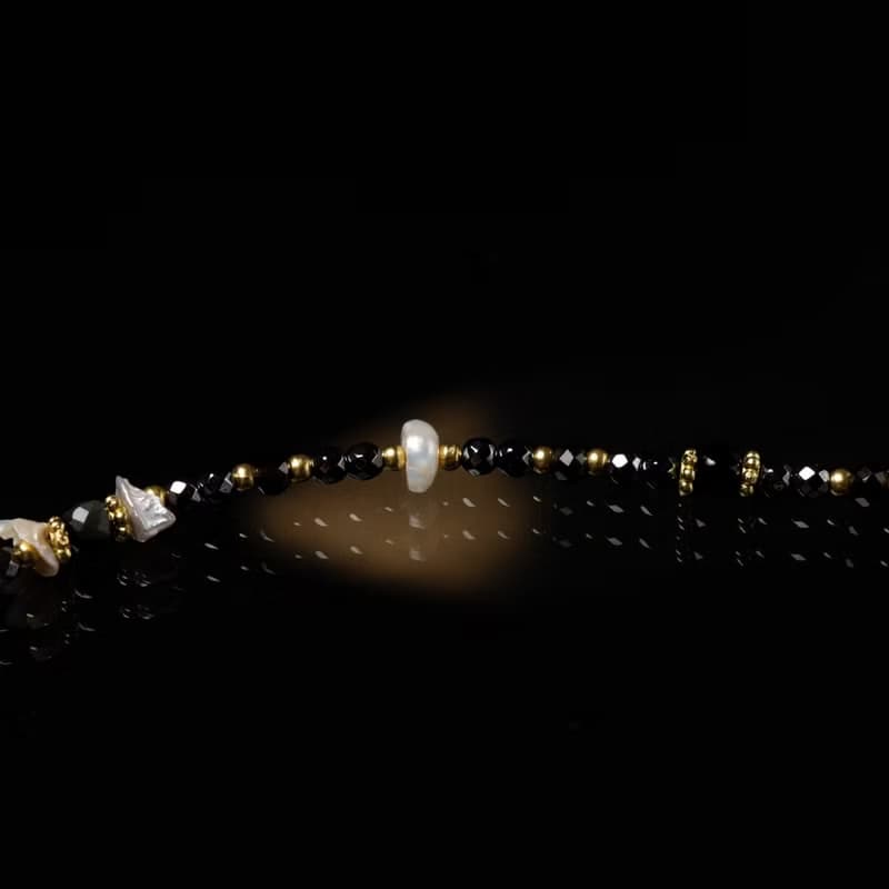 經典新靈魂 l 鐵膽石珍珠項鍊 N0033