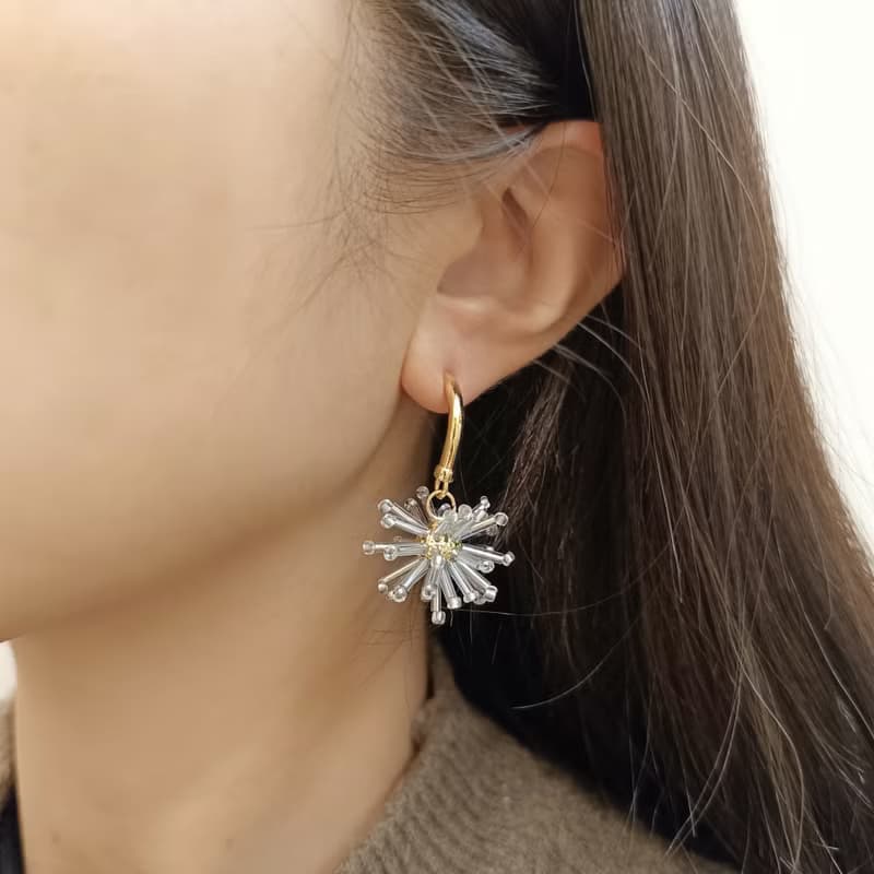 1KM火樹銀花•雙色煙花球兩戴耳環-2色