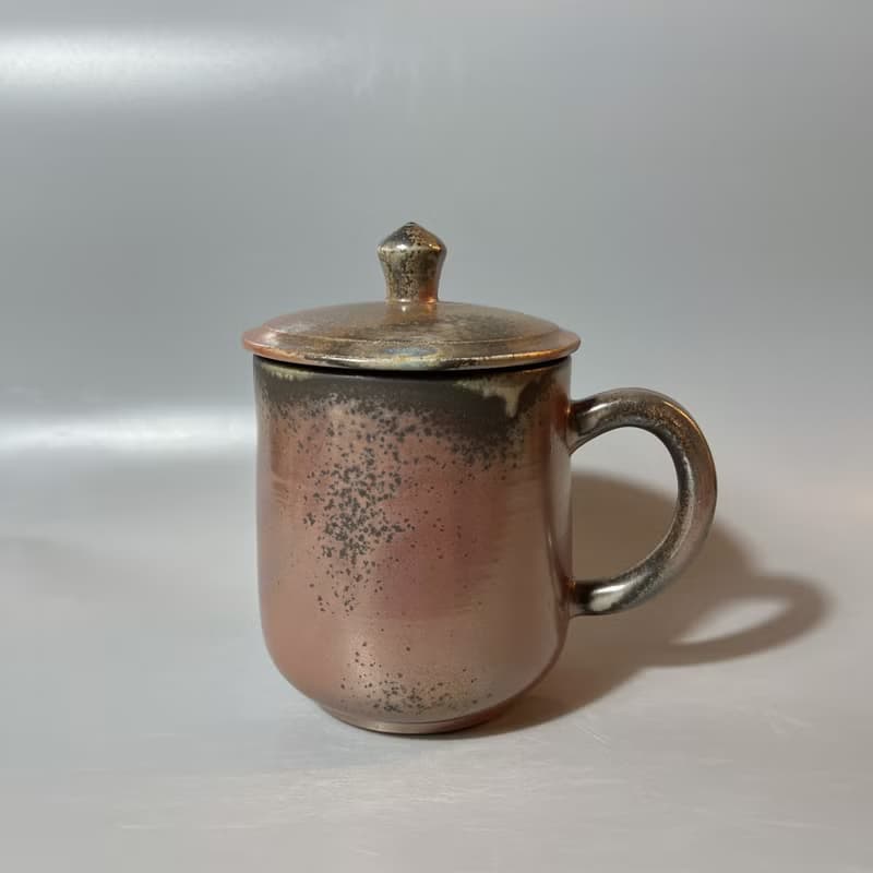 柴燒500cc有蓋馬克杯 / 啤酒杯 / 小平凡手作