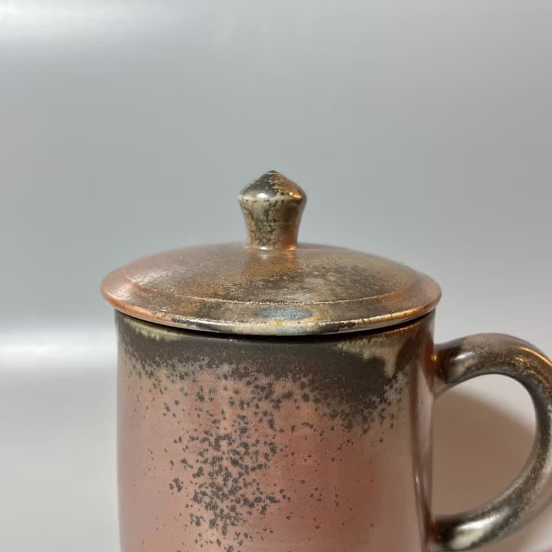 柴燒500cc有蓋馬克杯 / 啤酒杯 / 小平凡手作