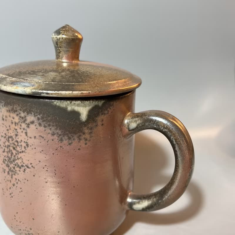 柴燒500cc有蓋馬克杯 / 啤酒杯 / 小平凡手作