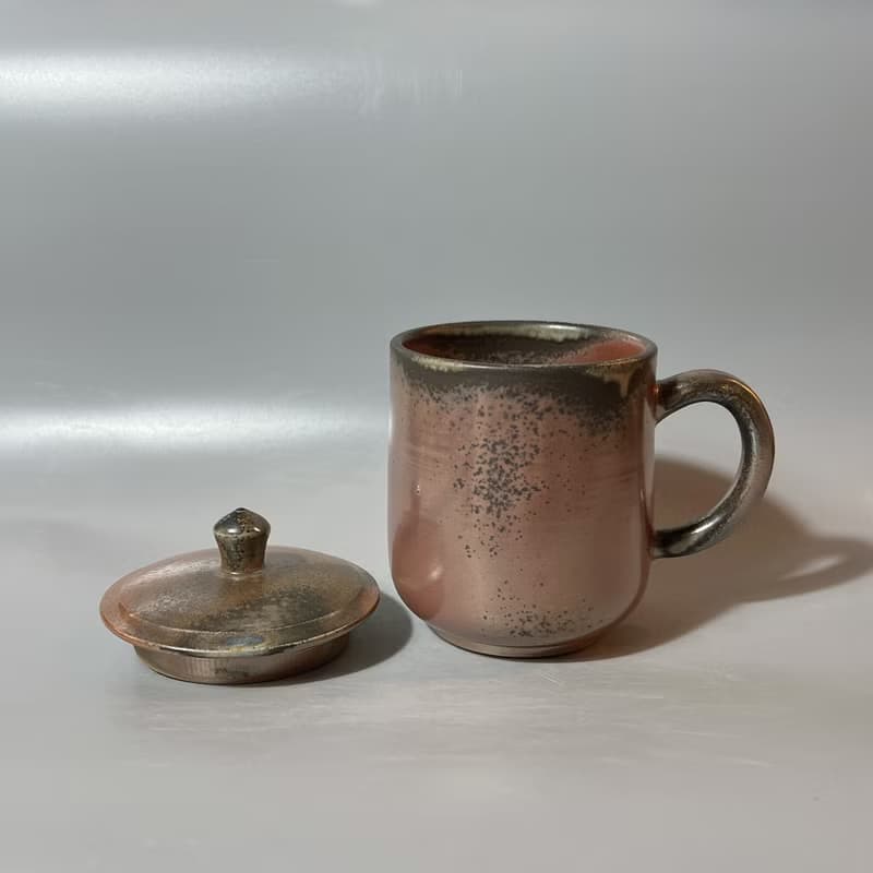 柴燒500cc有蓋馬克杯 / 啤酒杯 / 小平凡手作